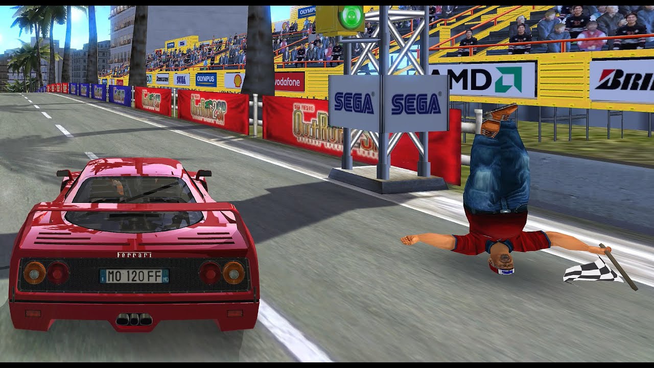 OutRun's flagman's a smooth breakdancer (RPCS3)