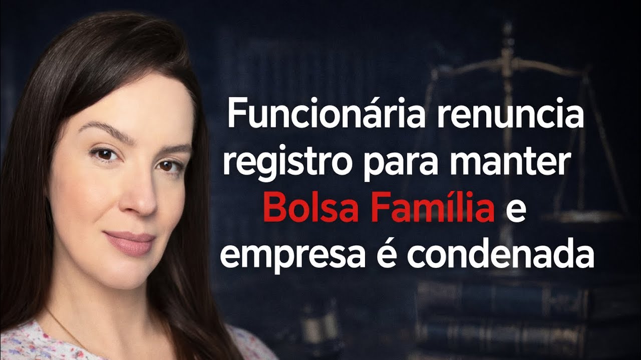 Pediu para não assinar a carteira para receber o bolsa-família 