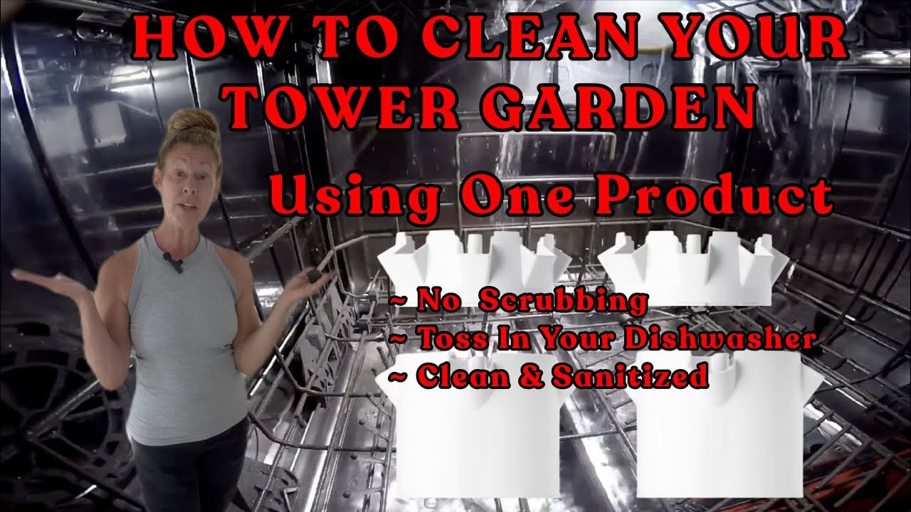 The Easiest Way to Clean Your Tower Garden using this ONE Product, No Scrubbing! #verticalgardening
