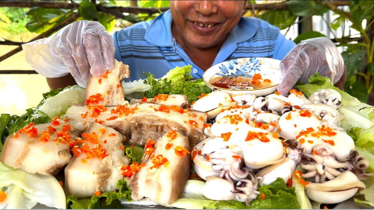 Ôi Trời Quá Sức Khủng.Khiếp Ba Móc - 3 Ký MỰC, THỊT HEO LUỘC Không Thấy Sẽ Không Tin | ATĐQ