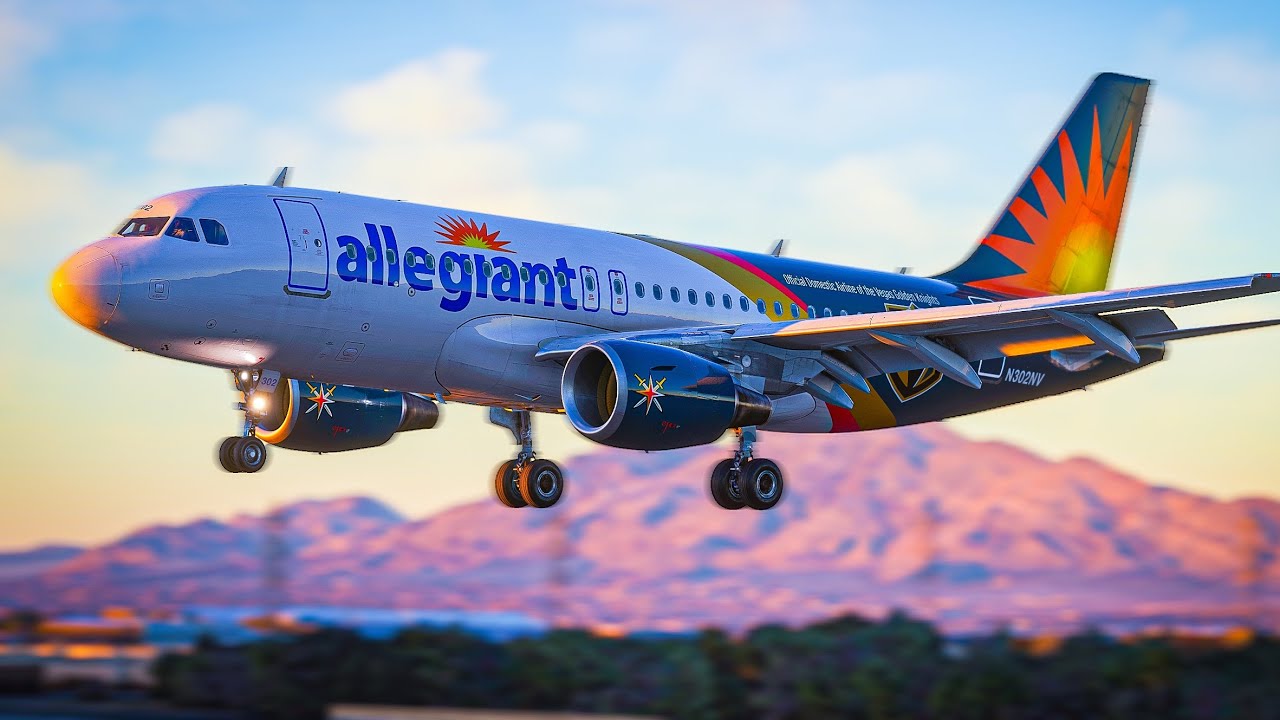 Ultra Realistic Fenix A319 Full Flight | Allegiant Raiders | Phoenix ✈ Las Vegas | A MSFS Experience