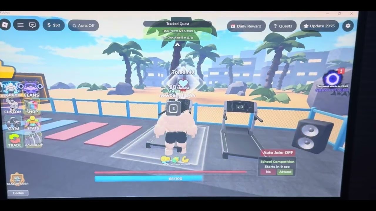 Becoming body builder | Roblox | gym league 