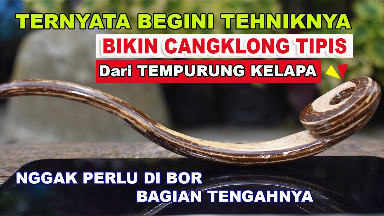 Begini Cara Membuat Cangklong Tipis dari Tempurung Kelapa | Kerajinan Tempurung Kelapa