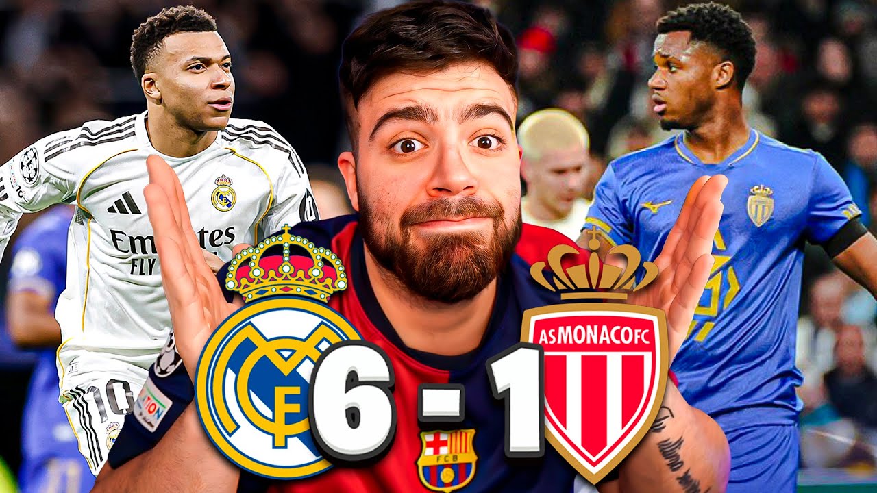 ¡REAL MADRID IMPARABLE! GOLEADA 6-1 FRENTE AL MÓNACO POR CHAMPIONS LEAGUE ¿RESURGIERON?