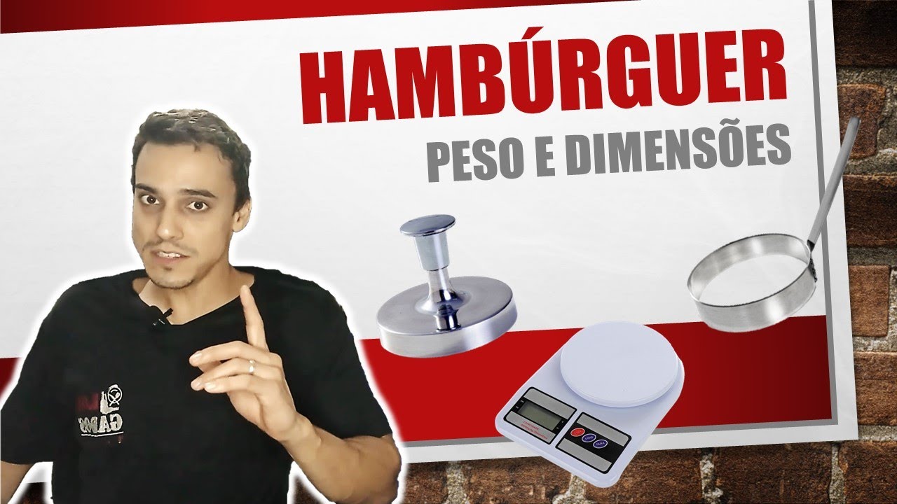 🍔 peso / dimensões do hambúrguer 🍟 Explicação