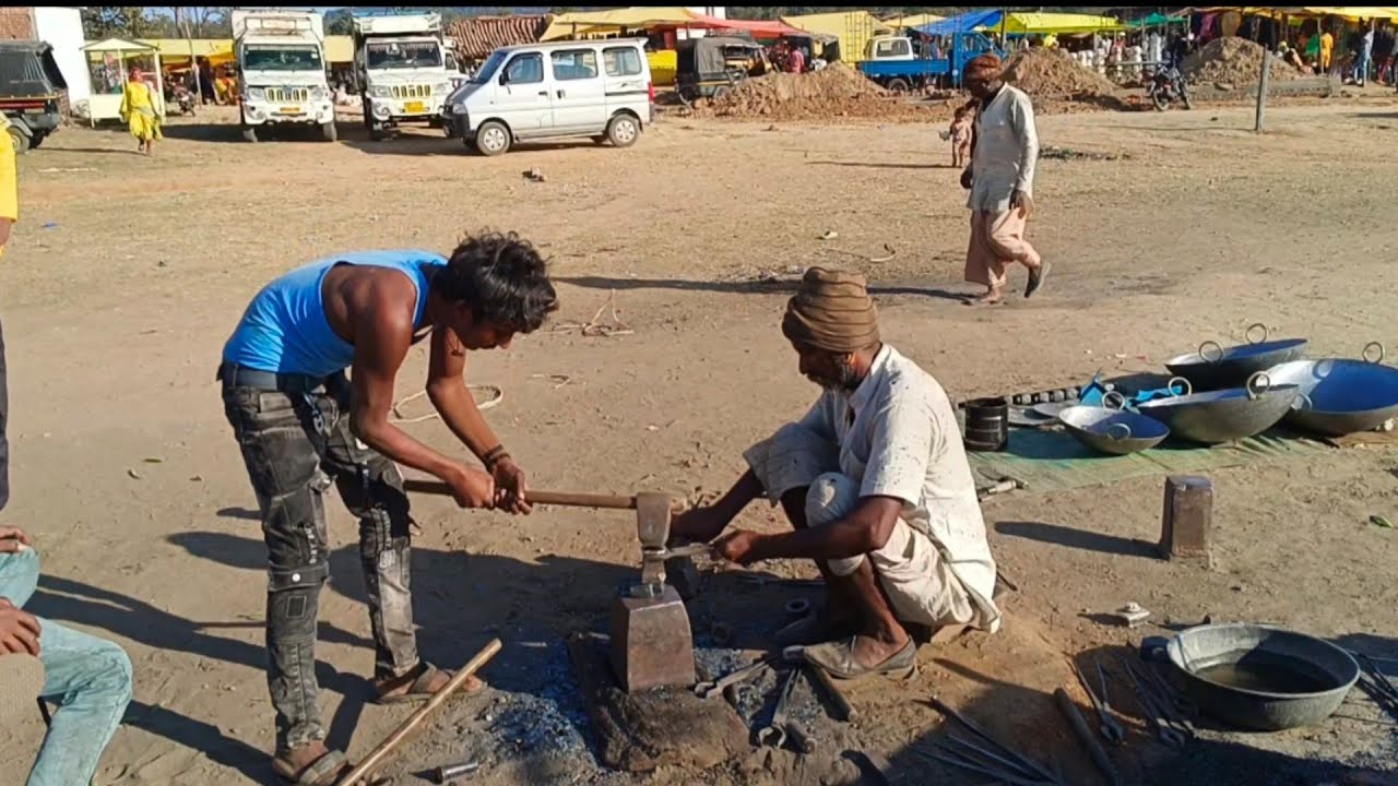 लोहार की जीवन यापन||rajisgthani iron meking||