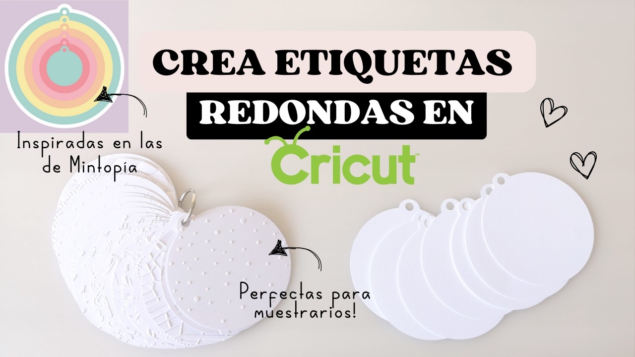 Como crear Tags redondas en Cricut Design Space - DIY Cricut Etiquetas redondas anidadas