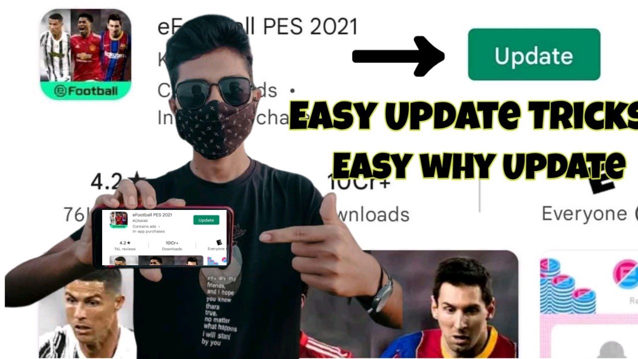 How to Update Pes 2021 Mobile || Easy why tricks update ❤️
