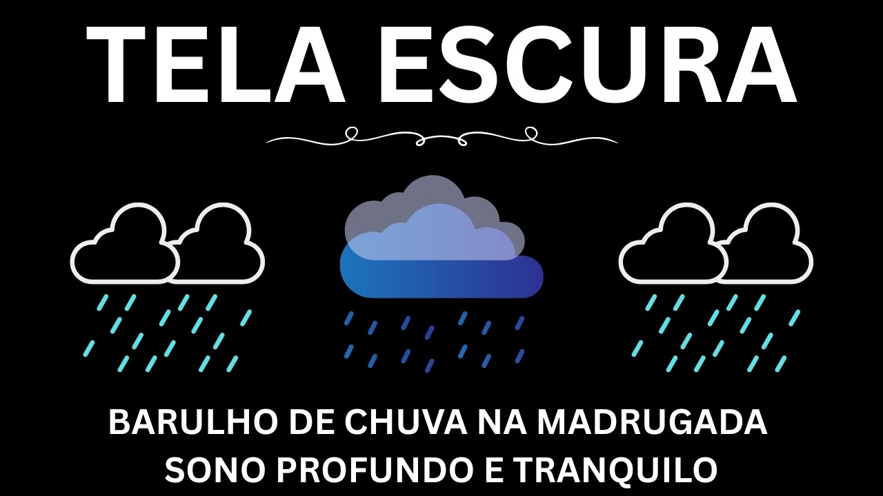 Barulho de Chuva na Madrugada | Sono Profundo e Tranquilo | Sons Relaxantes para Dormir