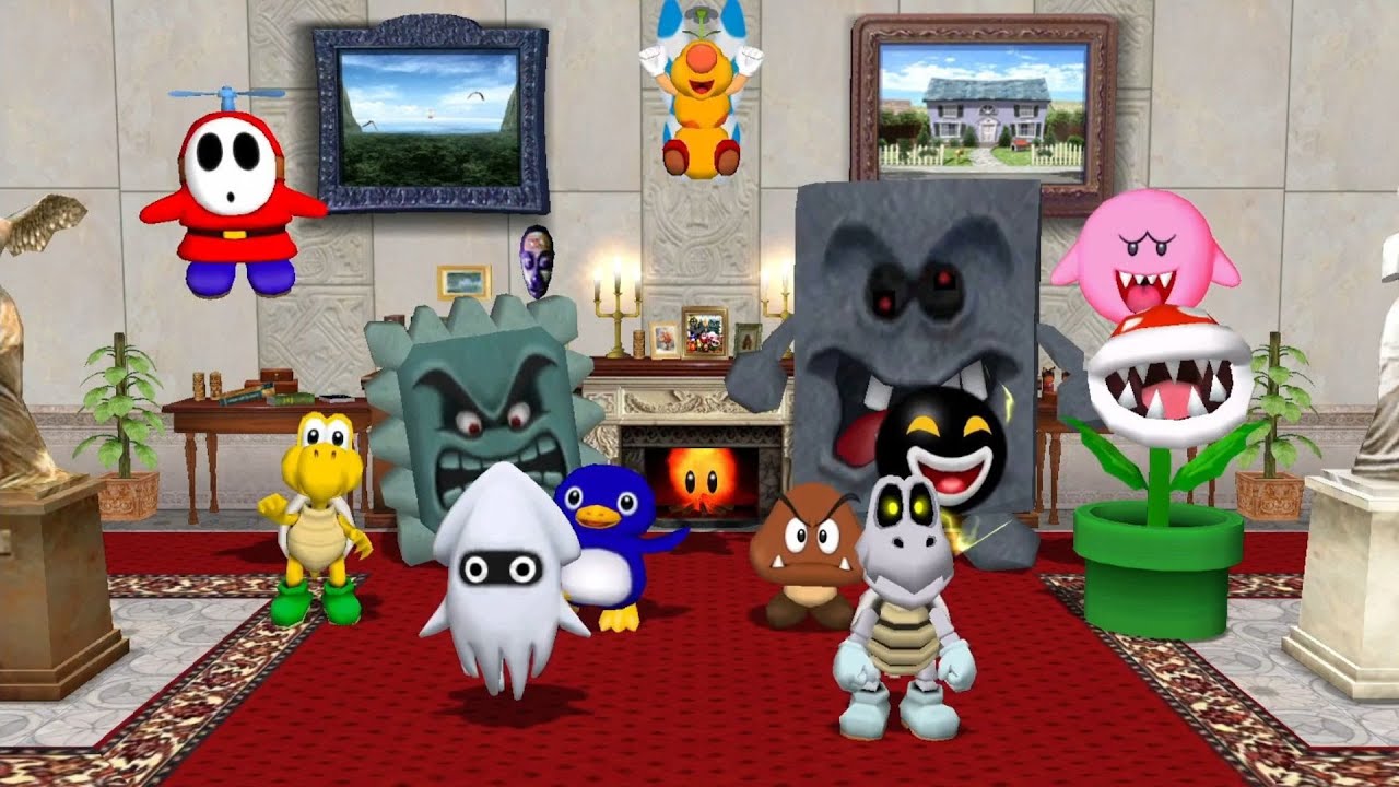 Mario Party 8 // All Duel Minigames | Blooper VS Dry Bones