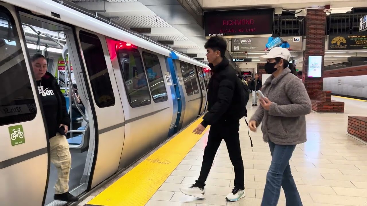 Richmond Train Arriving at 12th St/Oakland City Center BART (Red Line)