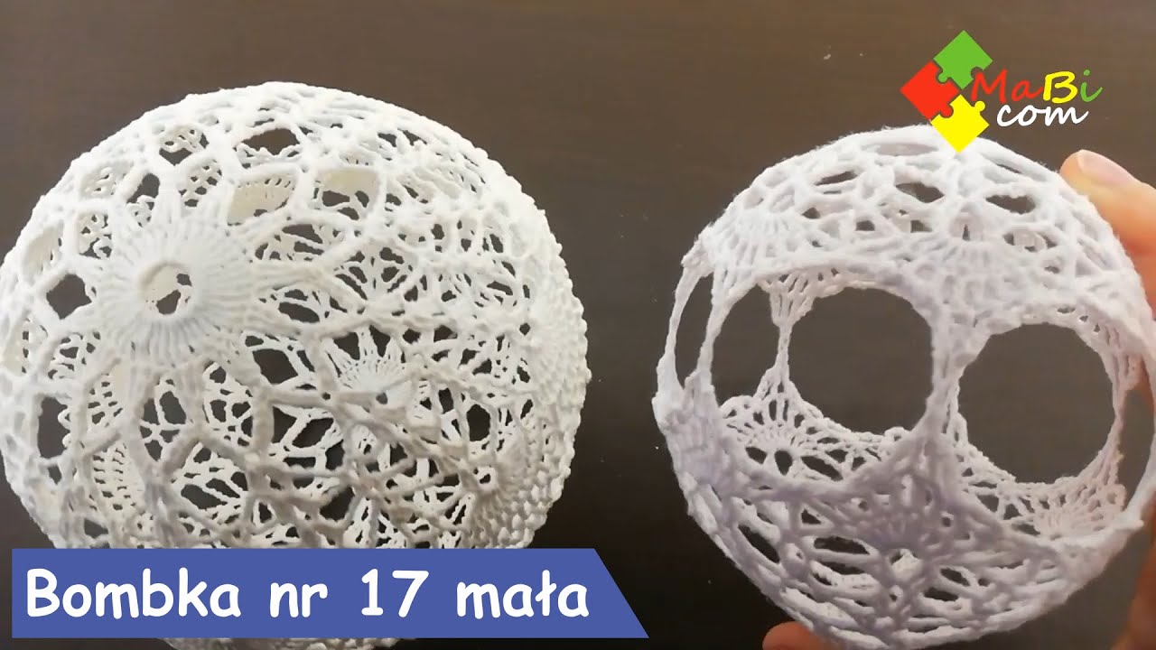 Szydełkowa bombka nr 17a (mała)/Crochet Christmas ball No 17a (little)