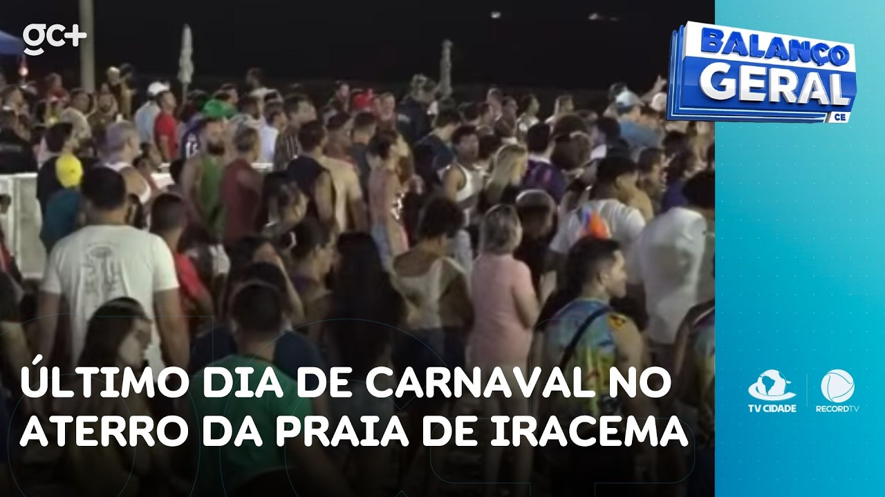 Aterro da Praia de Iracema foi um dos pontos de maior concentração dos foliões | Balanço Geral CE