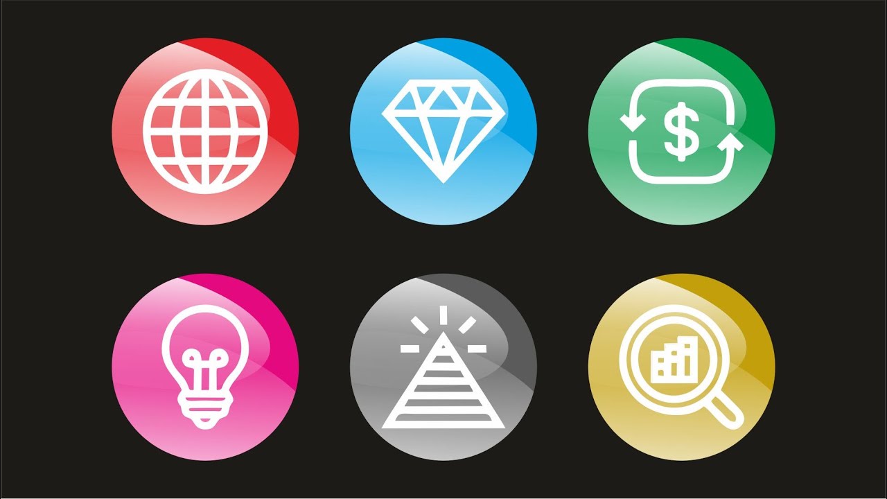 Glossy Vector Icons for Stationary | Corel | by Cdtfb