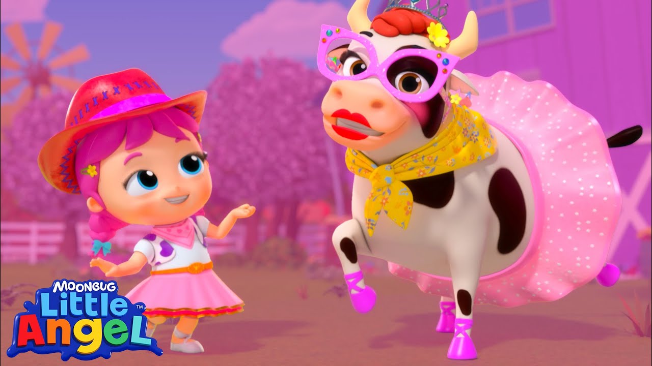 Jiil's Pet Cow 🐮 Dress To Impress 👑 | Jill's Playtime | Little Angel Kids Songs & Nursery Rhymes