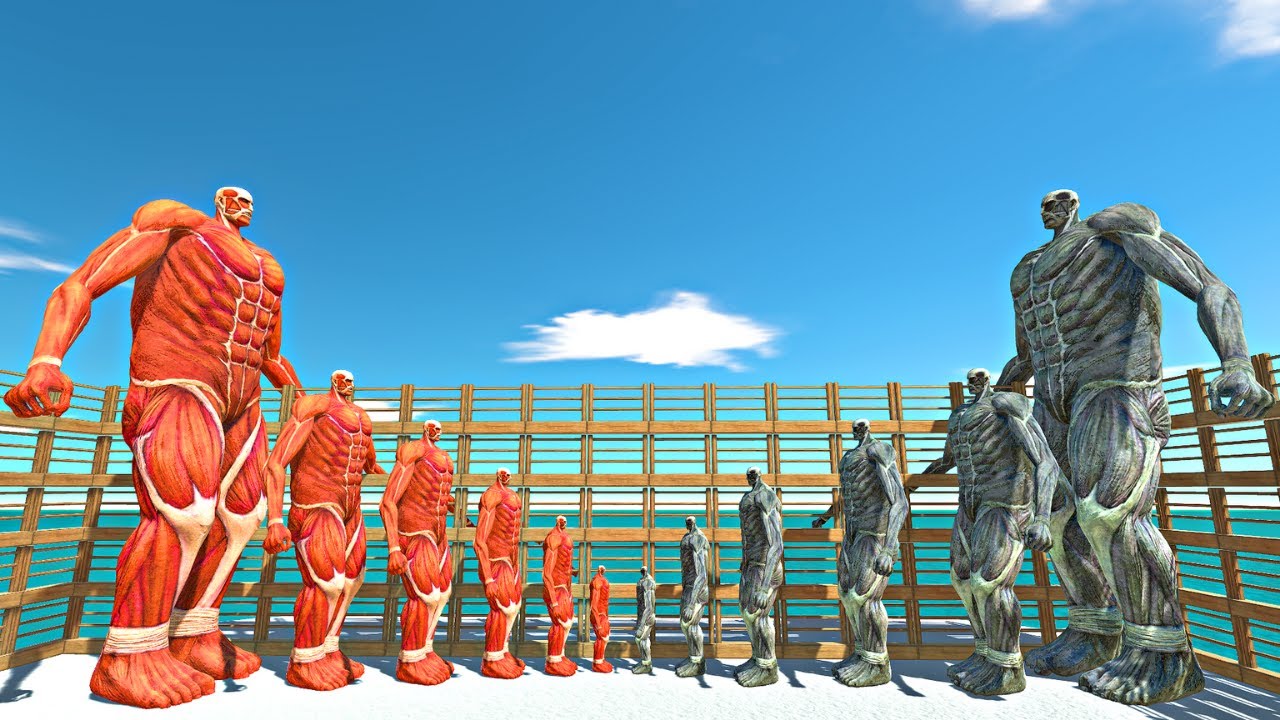 Growing Colossal Titan vs Growing Stone Colossal Titan - Animal Revolt Battle Simulator