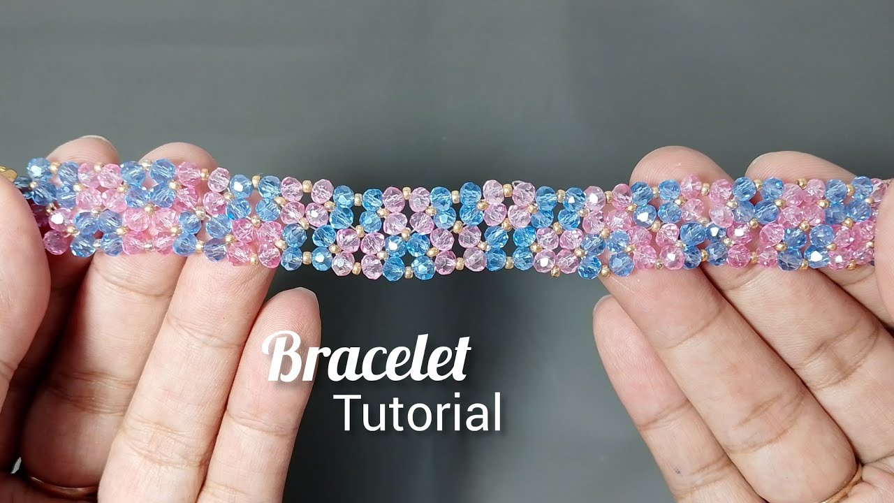 Diy Beautiful rondelle crystal & seed beads bracelet|| Bracelet Tutorial Easy || Diy beads bracelet