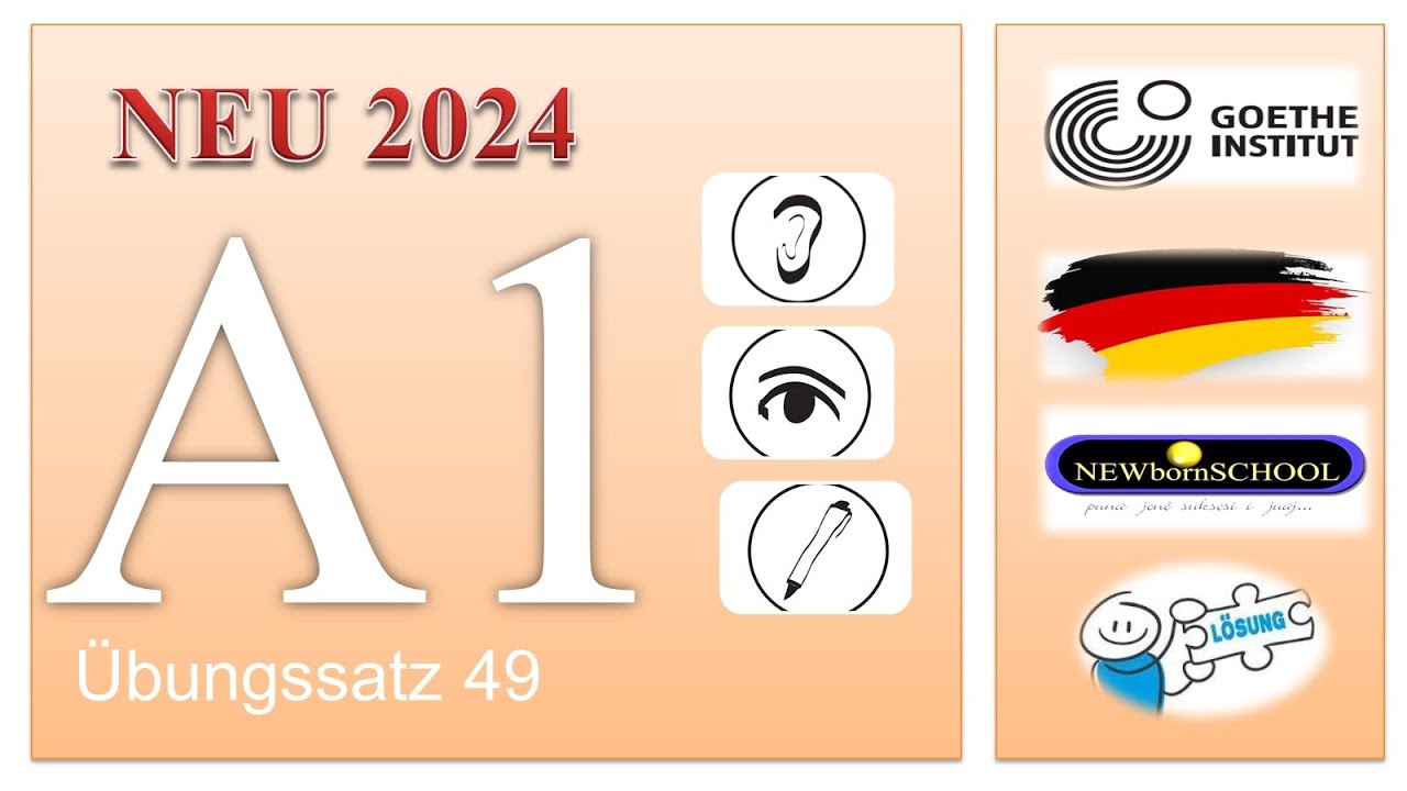Start Deutsch 1  Übungssatz  49  Hören, Lesen und Schreiben NEU 2024 Mit Lösung am Ende