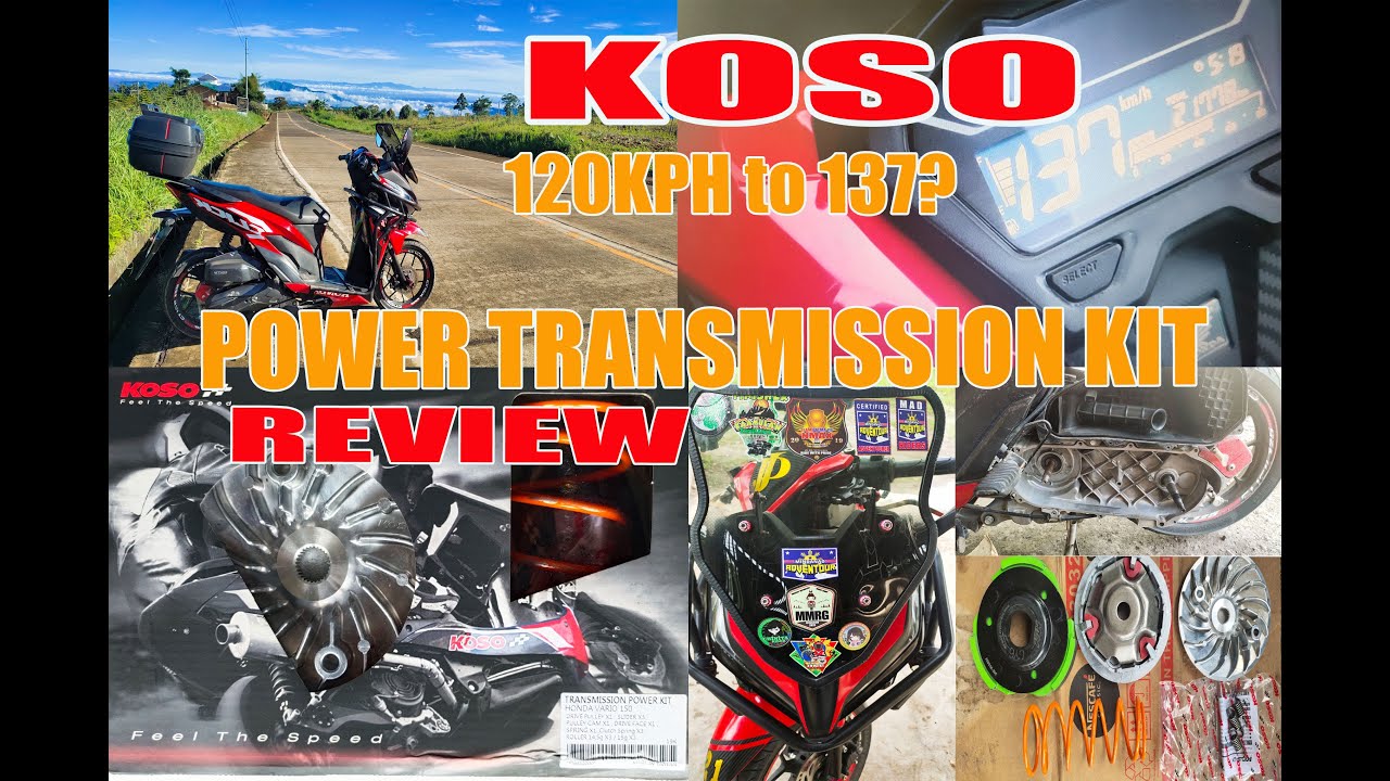 KOSO POWER TRANSMISSION KIT REVIEW/ PALIT PANGGILID HONDA CLICK 125