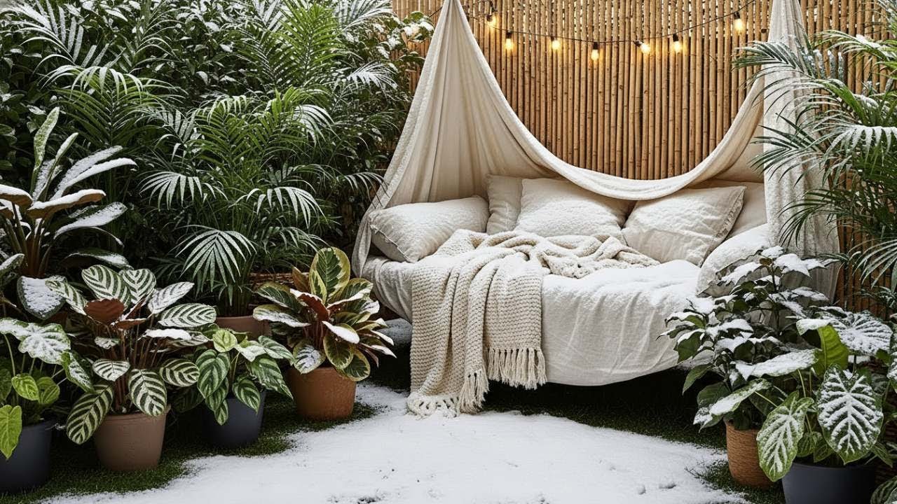 Snowy Season Small Garden Design Ideas 2026 | Simple & Cozy Style