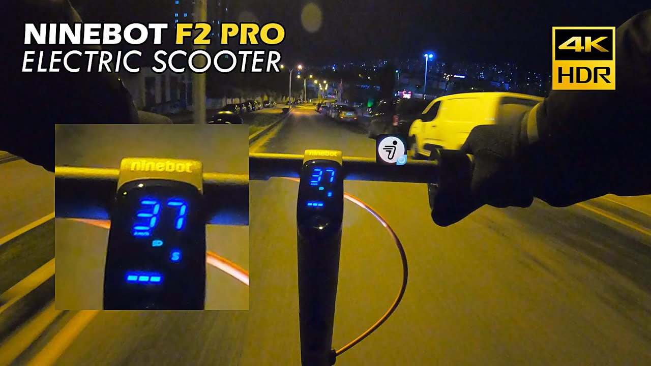 Segway Ninebot F2 Pro Electric Scooter - Istanbul Başakşehir Night Ride (Environment Sound Only) 4K