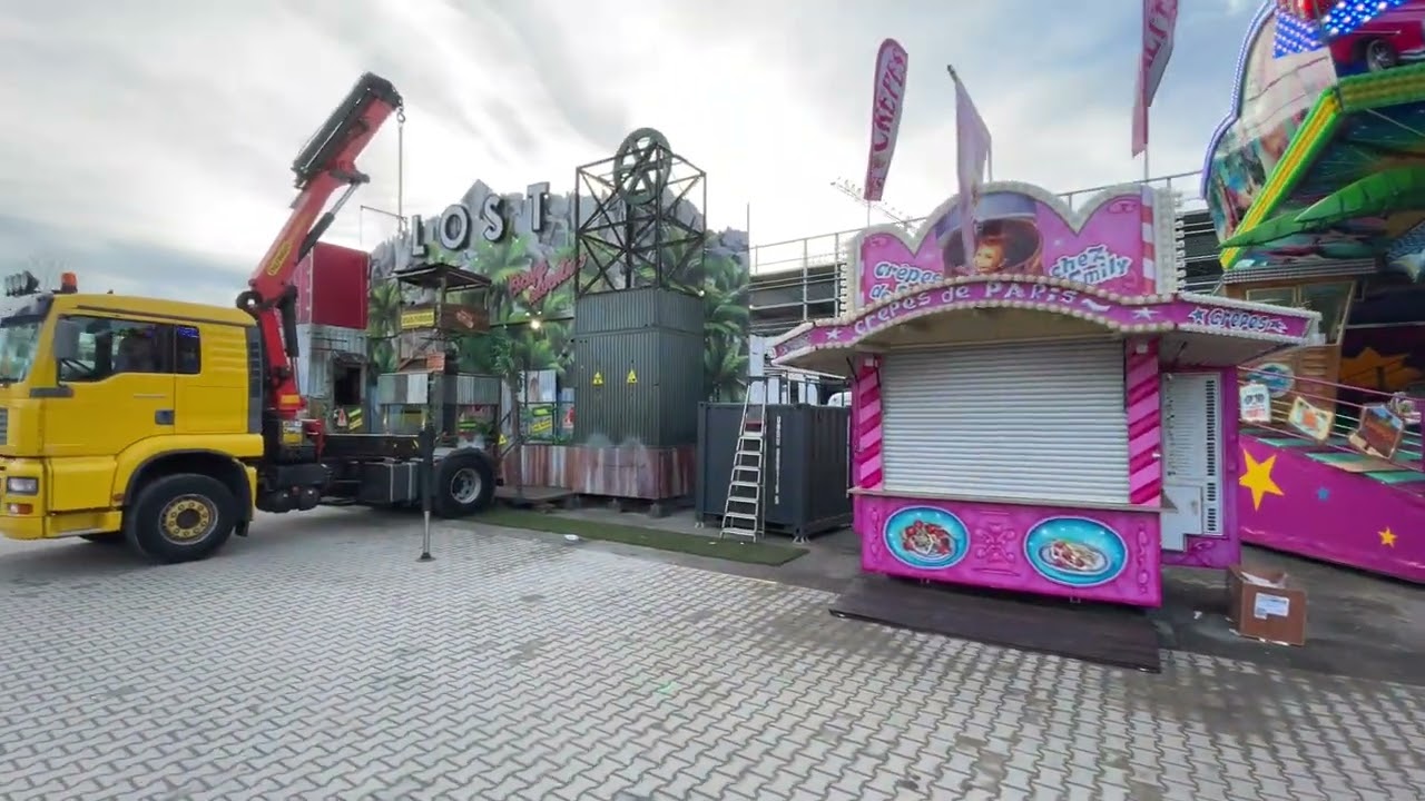 Aufbauvideo Öcher Bend Ostern 2025 | Kirmes | Aachen 🎡🎠🎢