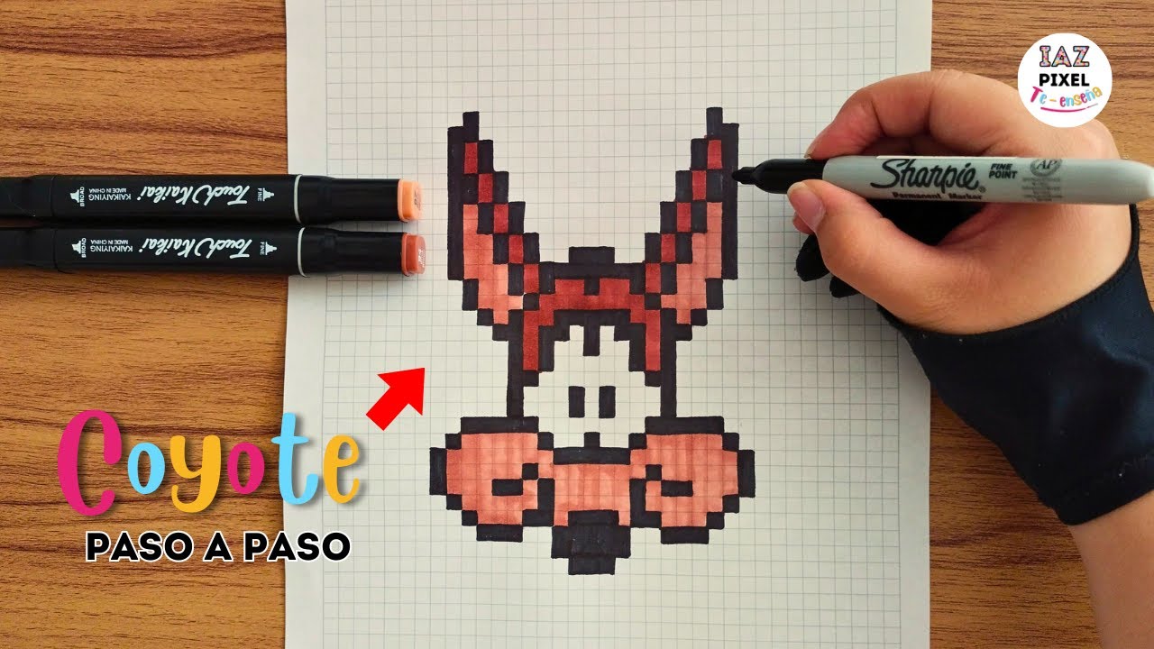 Como pintar a COYOTE en PIXEL ART – Tutorial paso a paso #looneytunes #coyote