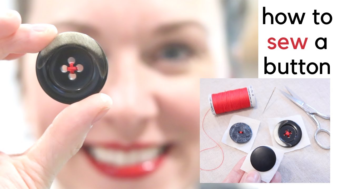 HOW TO SEW ON A BUTTON BY HAND FOR ABSOLUTE BEGINNERS | simple sewing tutorial