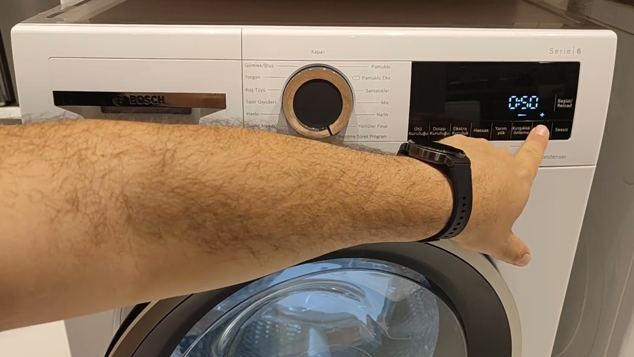 WQG244C1TR Serie 6 Isı Pompalı Bosch Kurutma Makinesi 9 kg