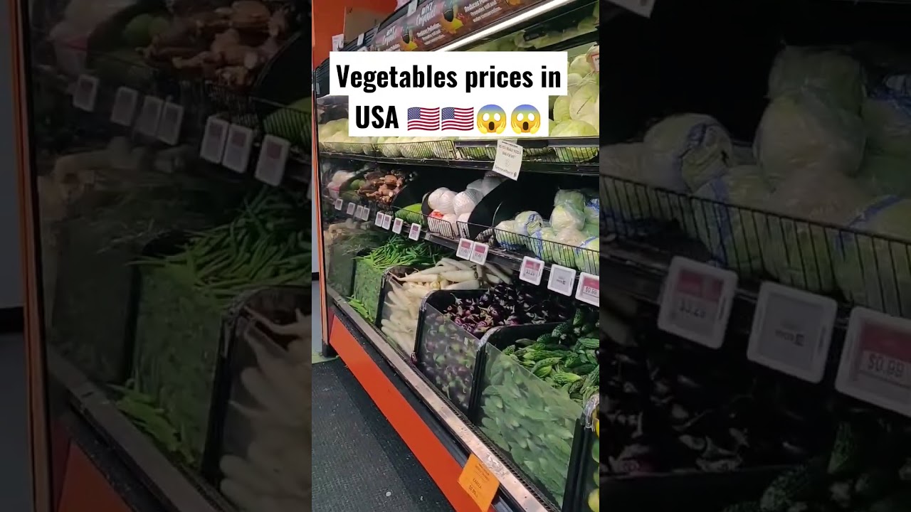 Vegetable prices in USA 🇺🇲🇺🇲😱😱 #shorts #viral #trending #you#youtubeshorts #shortsvideo #usa #music