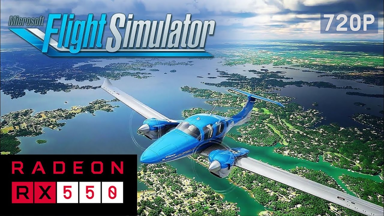 Yeston Radeon RX550 4GB | Test Flight Simulator 2020 720p