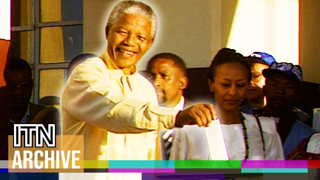 Nelson Mandela Votes For First Time in South Africa's Historic Elections (1994)