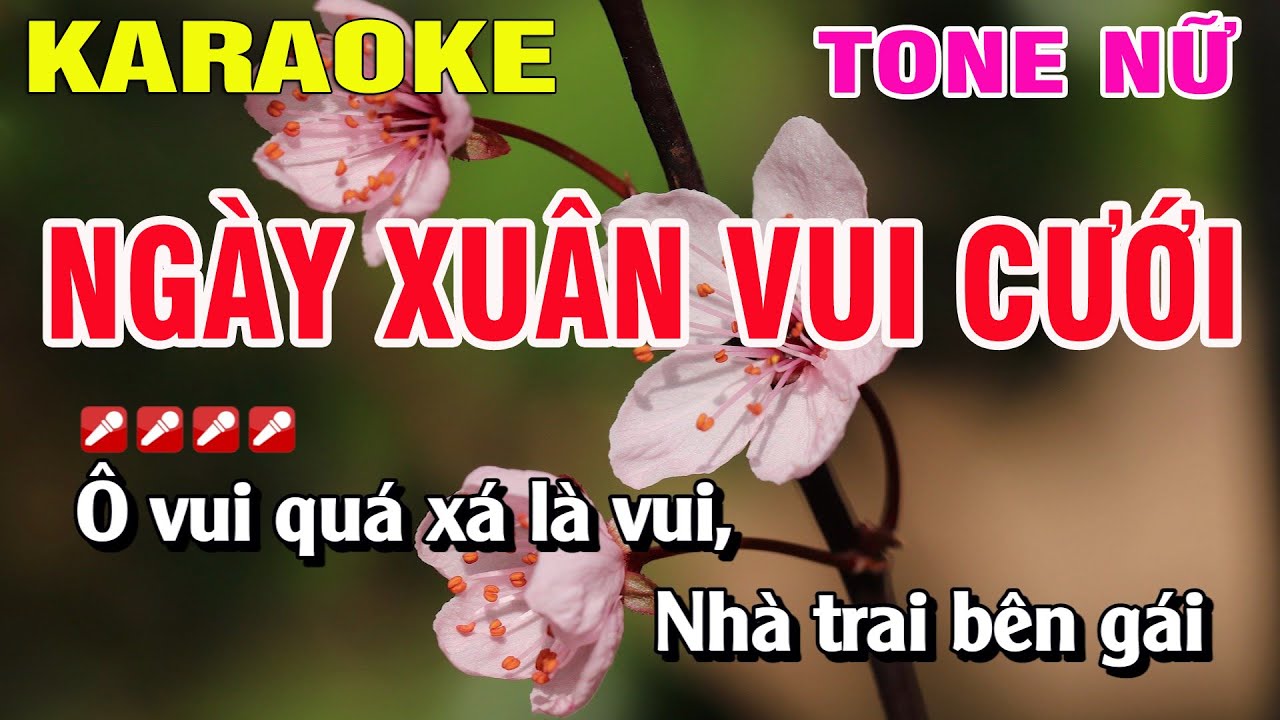 Karaoke Ngày Xuân Vui Cưới Tone Nữ Nhạc Sống | Nguyễn Linh