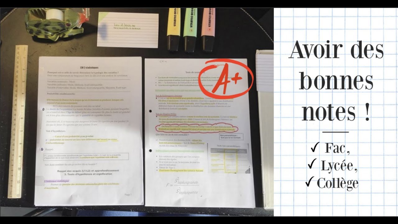 ►  9 ETAPES│AVOIR BONNES NOTES ✍🏼🧠