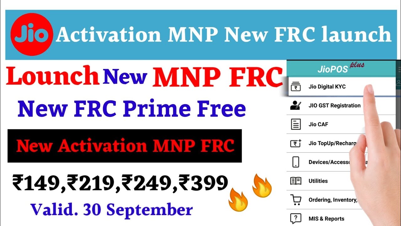 Jio Activation MNP FRC।Jio MNP FRC।New FRC Lounch।FRC 149,249,399।Genius tech World 2021. YouTube