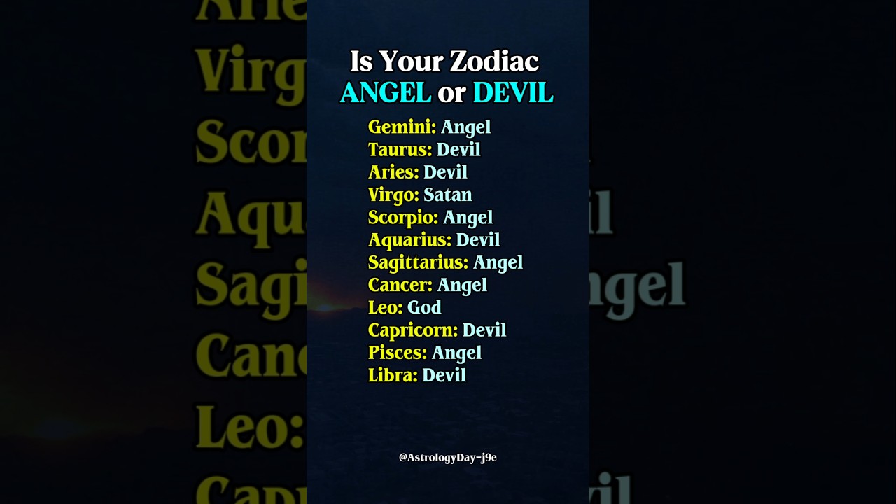 ANGEL or DEVIL 😈 | What Is The Your True Zodiac Side? #zodiac #zodiacsigns #astrology #horoscope