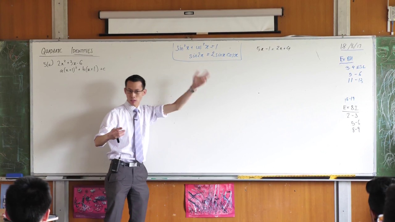 Quadratic Identities (1 of 2: By comparison of coefficients)