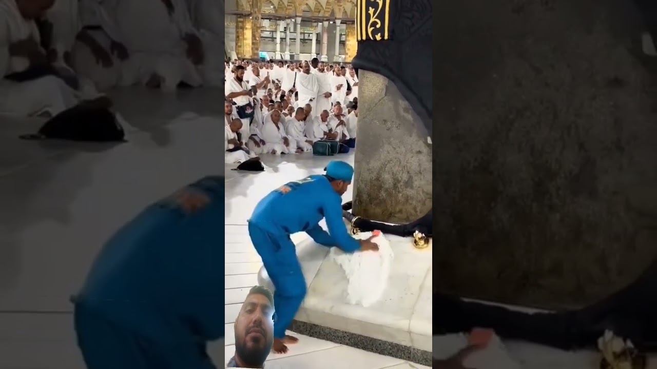 worlds best job makka masjid Al Haram cleaning job Masha Allah like share and subscribe Karen