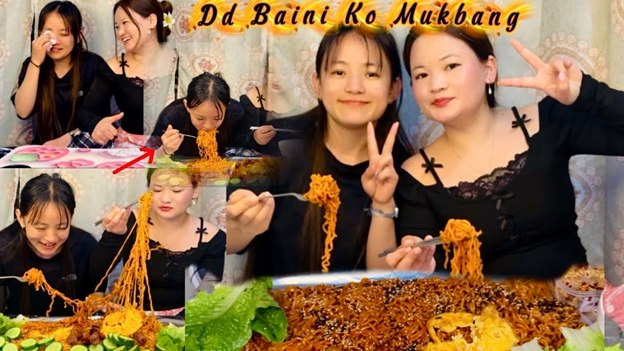4 Packets Spicy 🌶️ Black Buldak Noodles 🍜 Mukbang With Sister 😜|| Suju’s Vlog