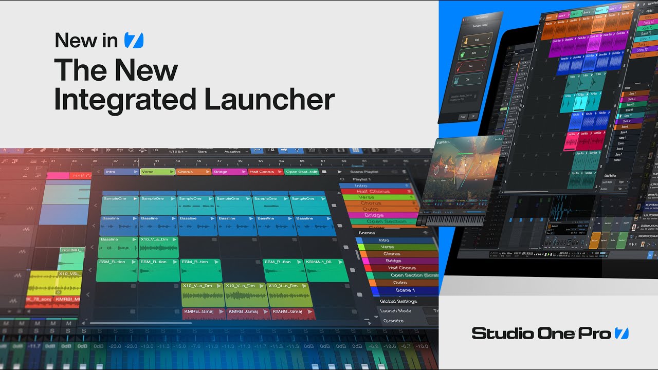 Интегрированные функции запуска и циклов | Новое в Studio One Pro 7 | PreSonus