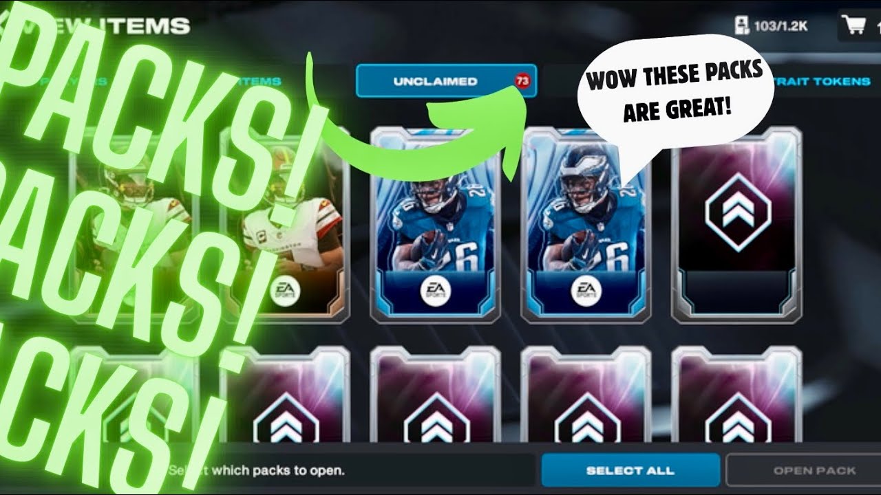 Another Madden Mobile Pack opening! 73 packs!!!