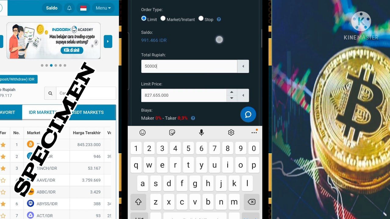 Tutorial deposit dan beli koin Bitcoin di INDODAX |Belajar Trading Crypto