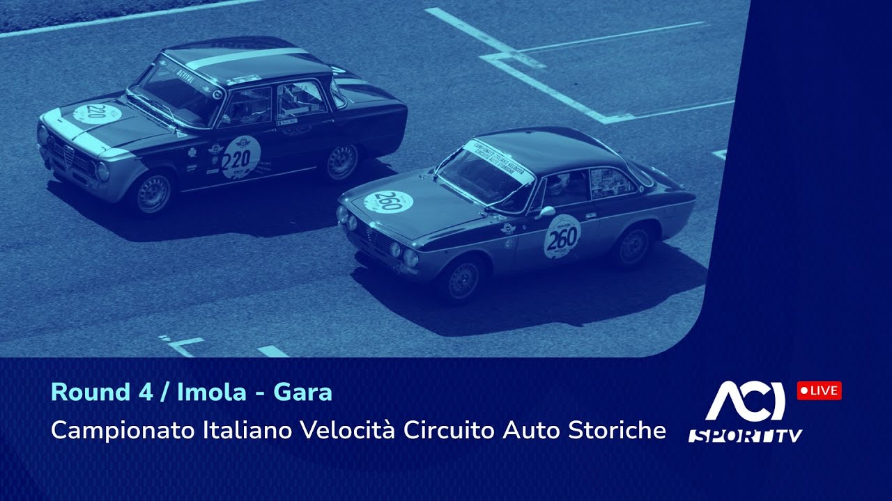 🔴 LIVE! | Campionato Italiano Velocit&agrave; Circuito Auto Storiche - Imola