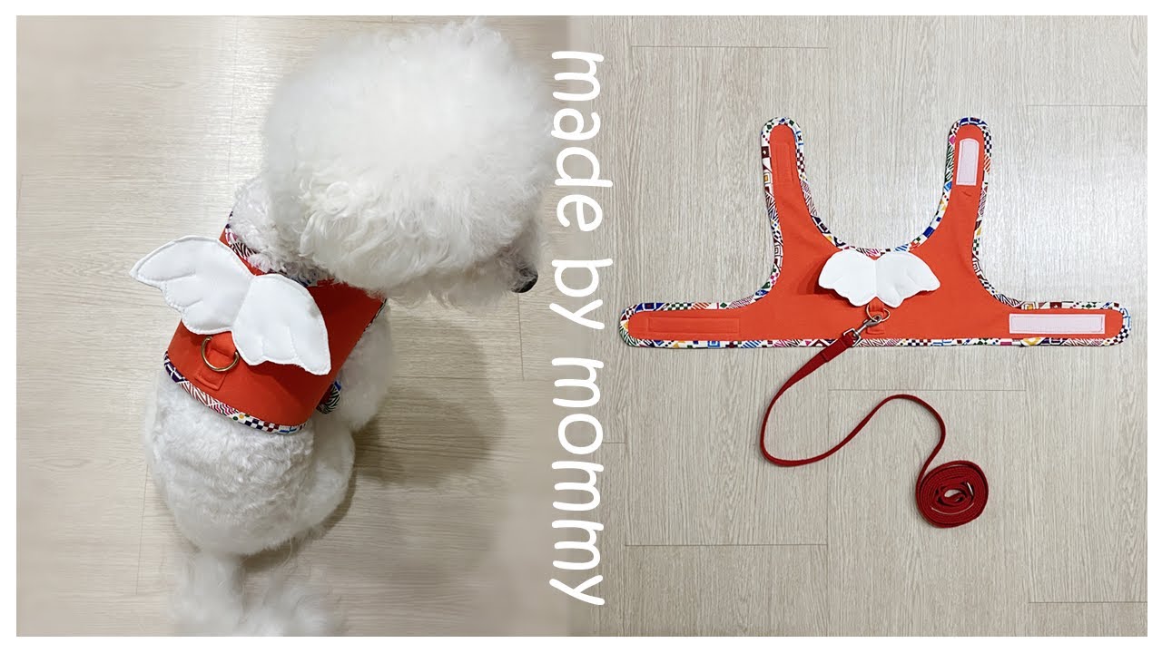 강아지 하네스 만들기 / 하네스 패턴공유/ 강아지 하네스 패턴 그리기 / How to make a dog harness