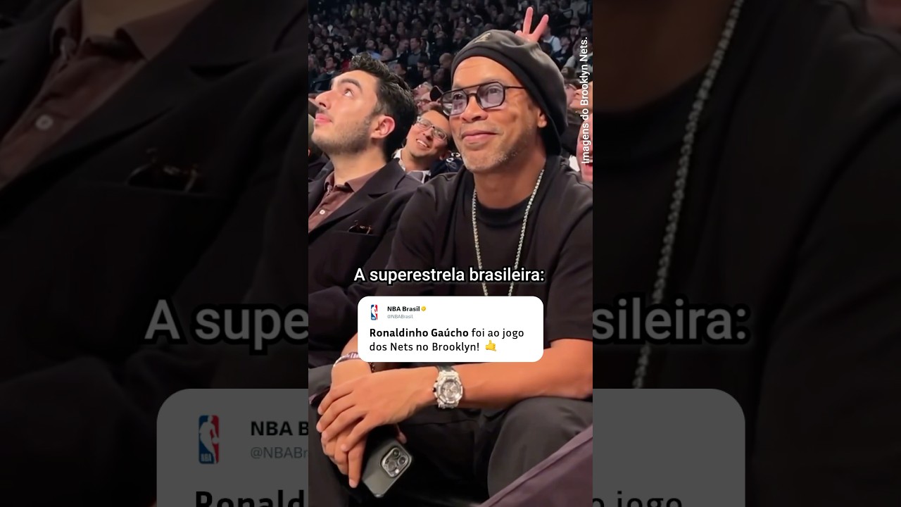 RONALDINHO GA&Uacute;CHO em mais um JOGO DA NBA 🏀 #shorts