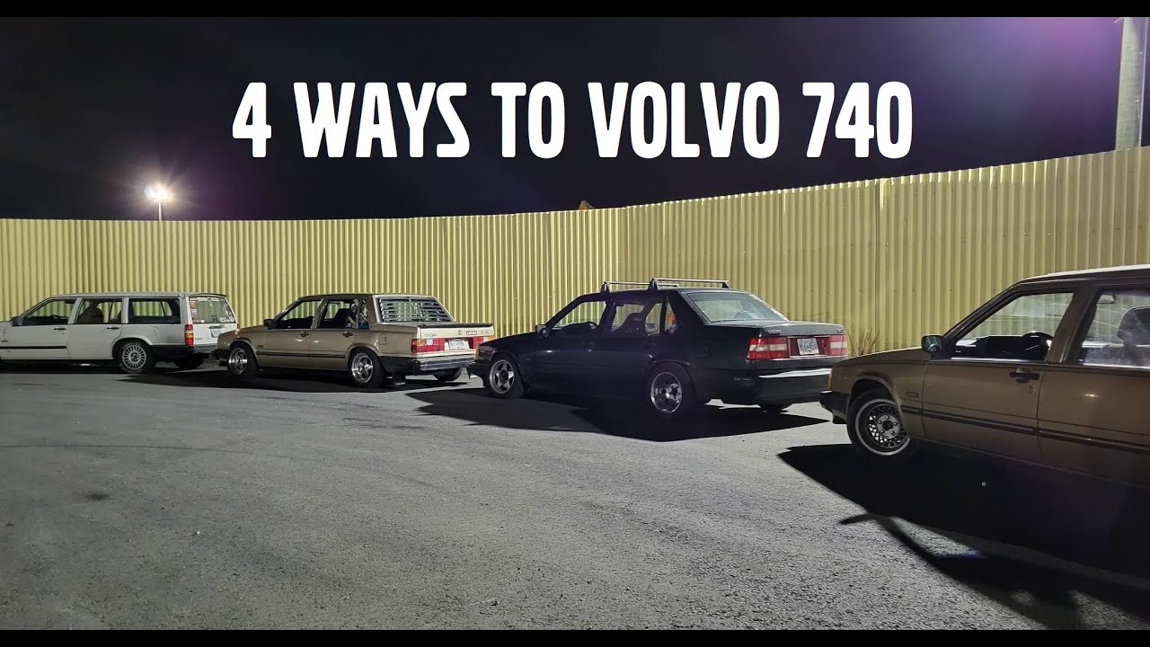 Ночной дрифт с другими любителями Volvo 740