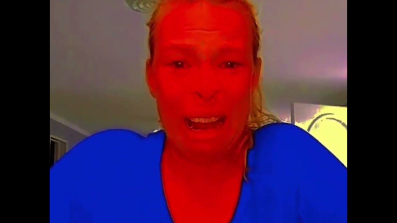 The old lady screams because she needs to let it out