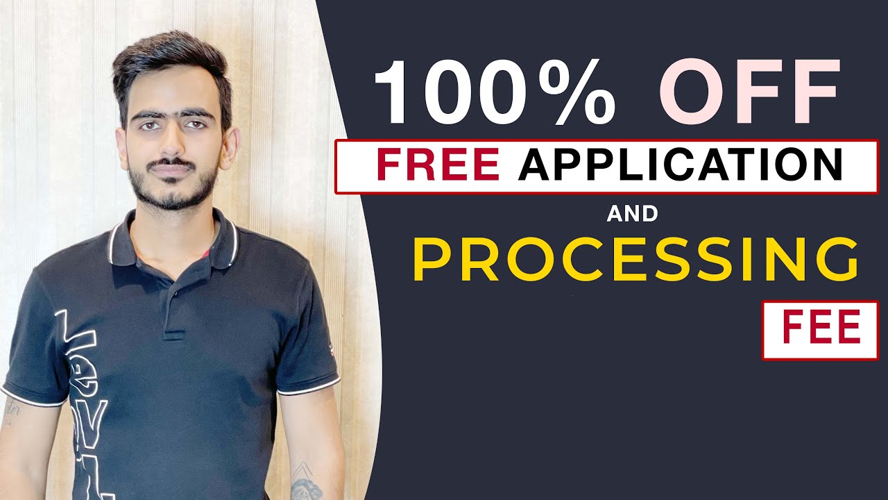 100% OFF [FREE] APPLICATION AND PROCESSING FEE FOR CANADA !!!