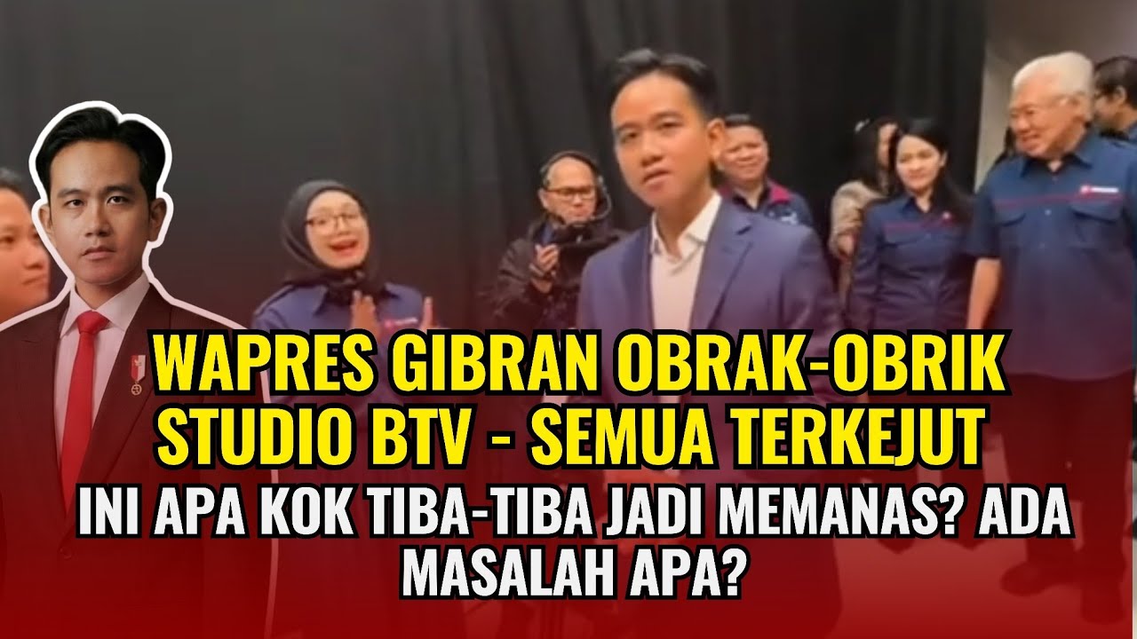 Wapres Gibran Obrak-abrik Studio TV ini! ada masalah apa? Semua terkejut!