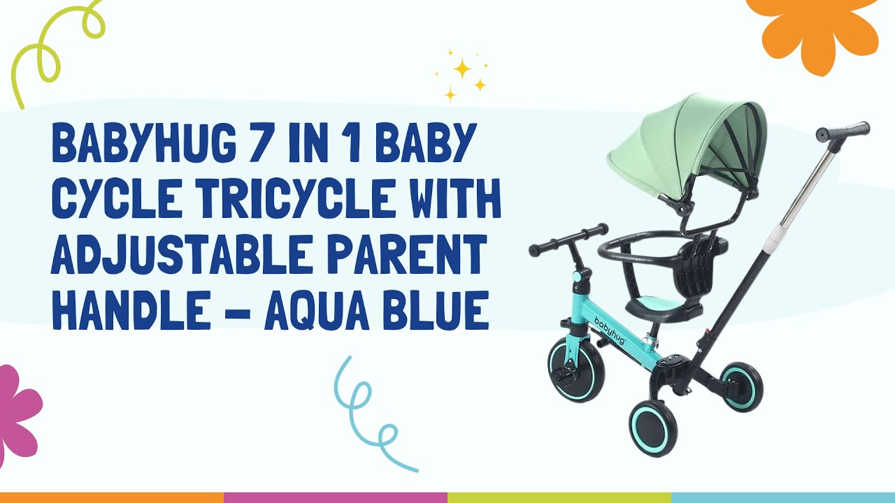 How To Assemble Babyhug 7 in 1 Tricycle | Adjustable Parent Handle #babyhug #firstcryindia 